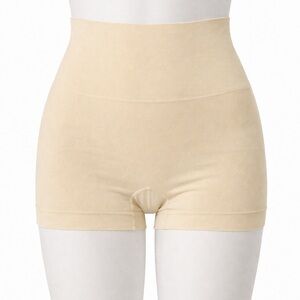 Women’s Empetua High-Waisted Cream Boy Shorts (Shaper), Size Large
